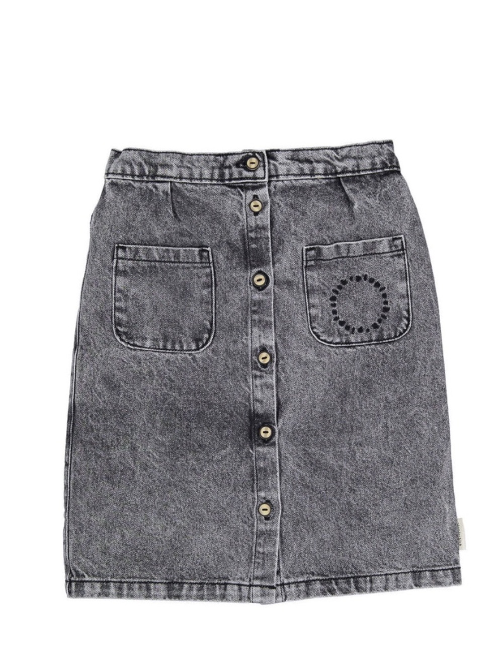 Piupiuchick black washed girls denim skirt